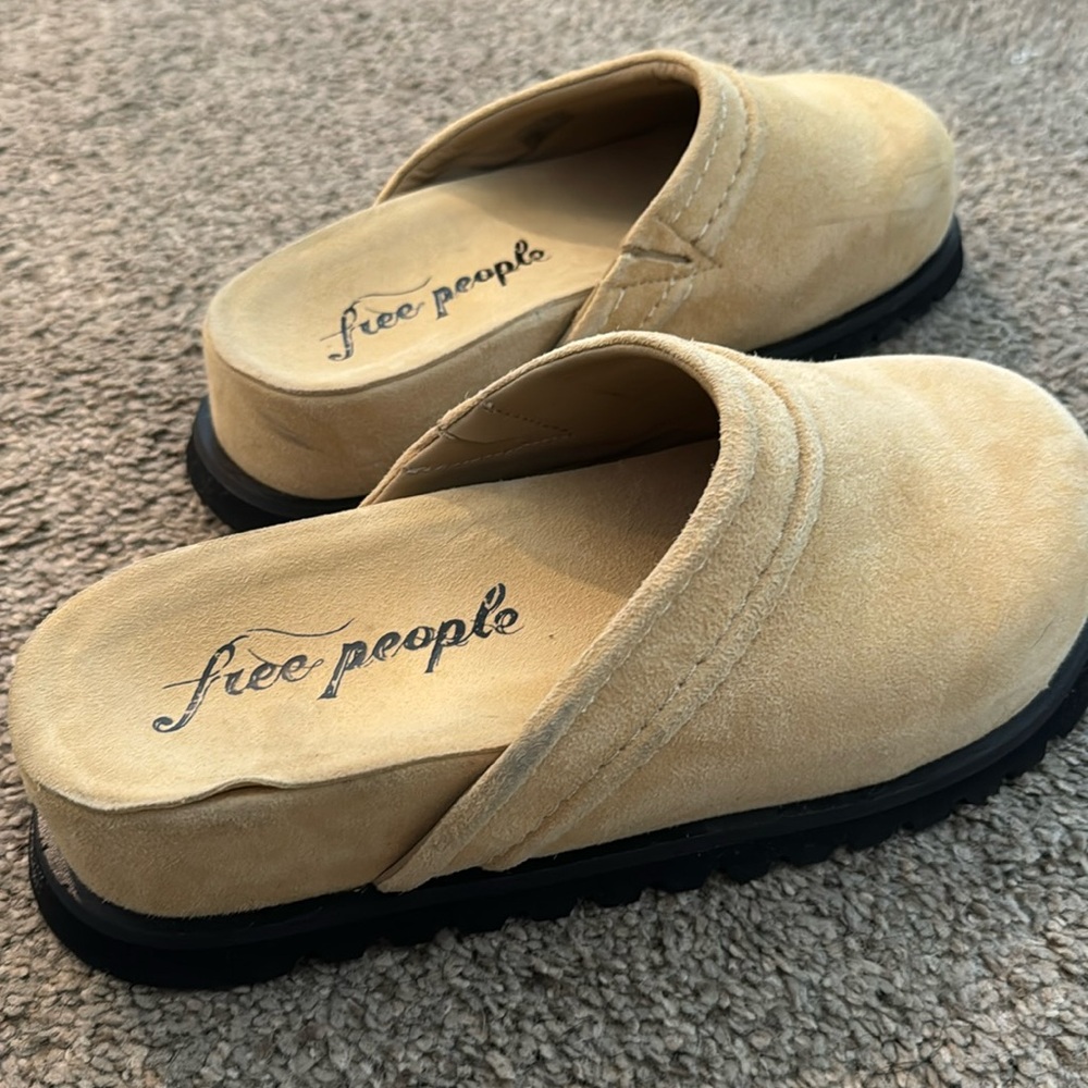 Free People Suede Clogs